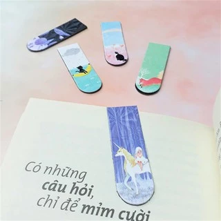 Bộ 6 Đánh Dấu Sách Kẹp Sách Bookmark Nam Châm Chủ Để Phong Cảnh Được Chọn Mẫu