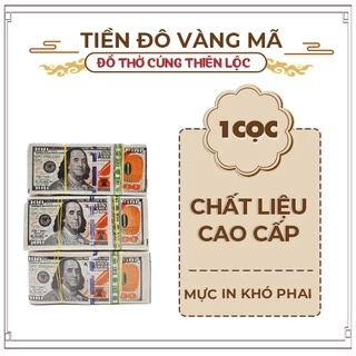 Tiền Đô Mỹ Vàng Mã Giấy Cao Cấp Đồ Thờ Cúng Thiên Lộc - Bó 10 Xấp