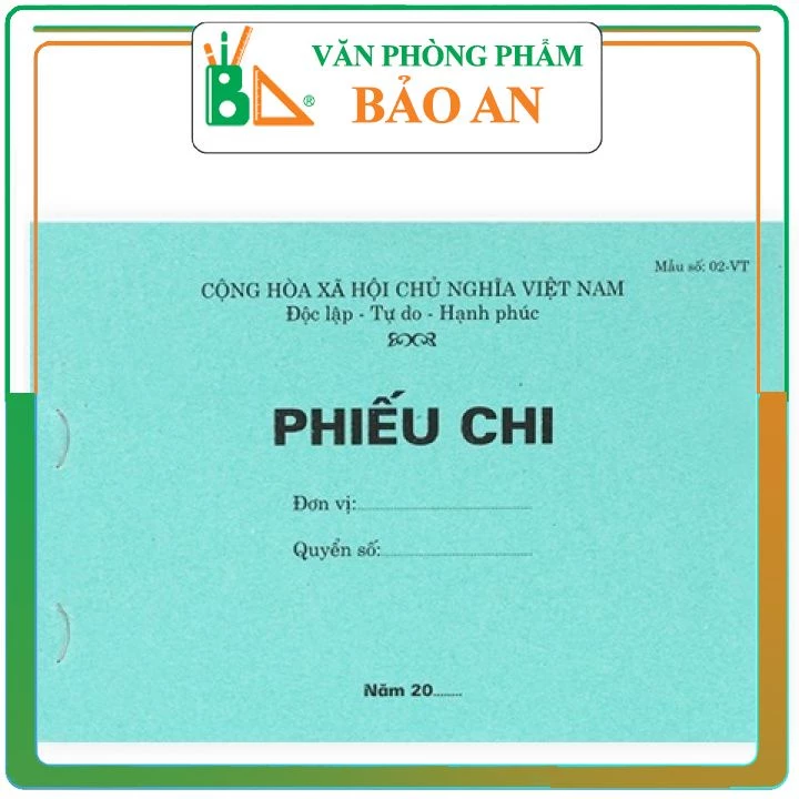 [Combo 10 Quyển ] Phiếu Chi A5 1 Liên Loại Thường (13x19cm)