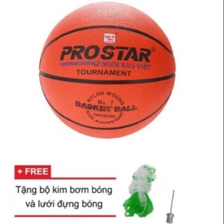 Bóng Rổ Prostar số 3 - 7 Quả bóng Rổ Geru Star Cao Su tặng kim bơm và túi đựng bóng