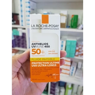 Kem Chống Nắng La Roche Posay Anthelios Invisible Fluid SPF 50+  Dạng Sữa Lỏng Dành Cho Da Nhạy Cảm Date Mới 50ml