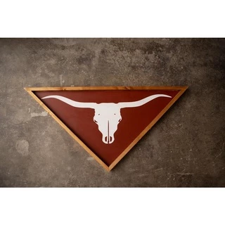 Tranh gỗ handmade - Texas Longhorn - Decor phong cách vintage treo tường