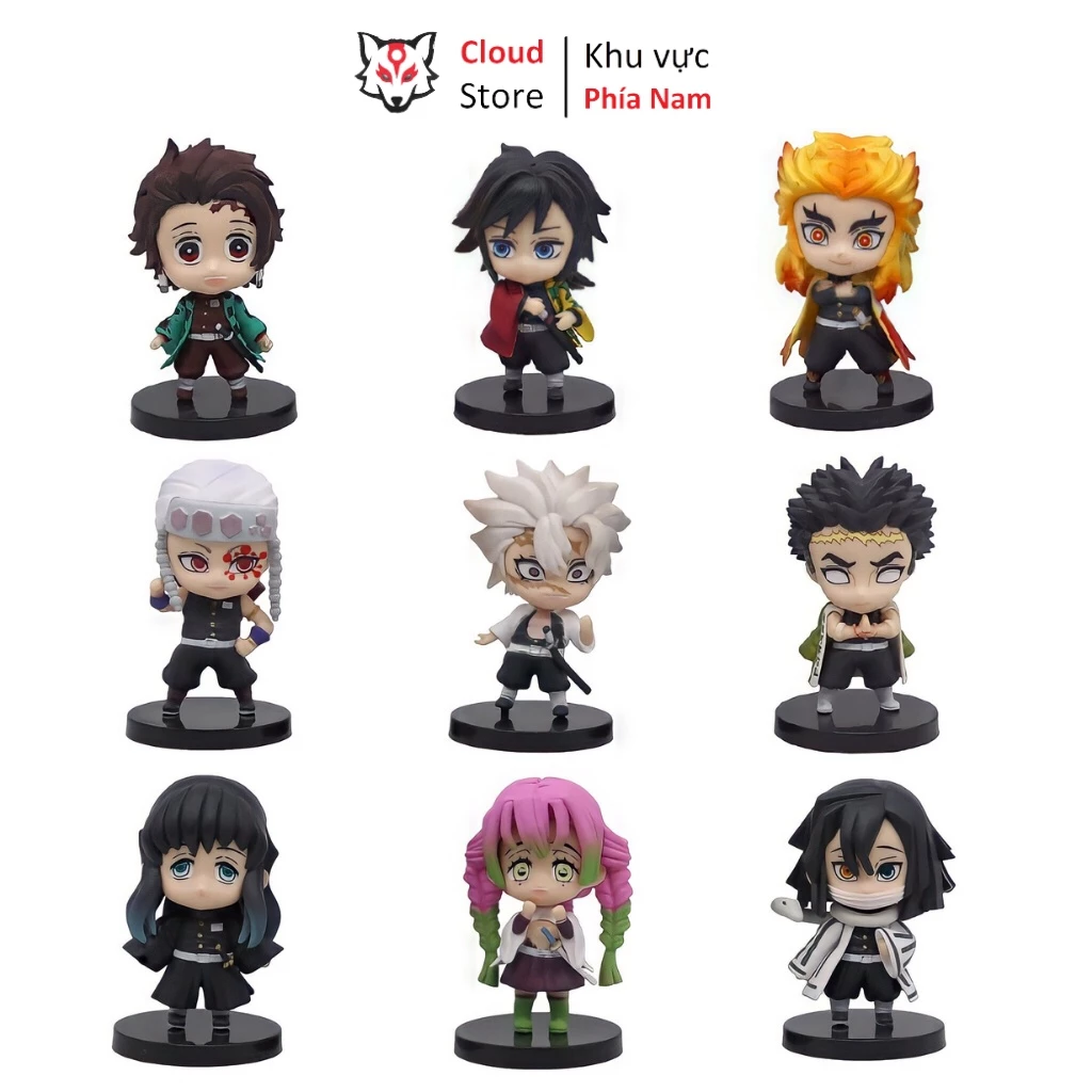 Mô hình Kimetsu No Yaiba CLOUD STORE cao 7cm rộng 4.5cm, figure anime thanh gươm diệt quỷ chibi chính hãng, chibi Yaiba