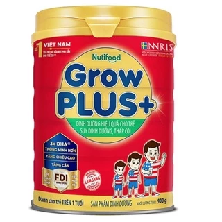 Sữa bột Grow Plus+ đỏ NutiFood lon 900g - 1,5kg (Hsd 02/26)