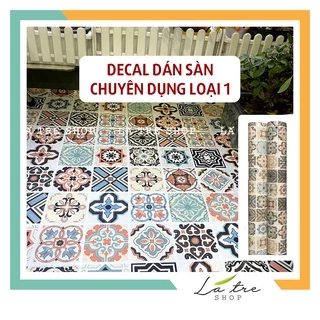 Miếng dán sàn decal dán bếp tường gạch bông trang trí nhà tắm decor chống nước khổ lớn 1,2m 0302