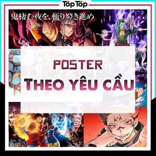 Poster anime tranh treo dán tường in theo yêu cầu A3 A4 giấy bóng Nhật cực đẹp