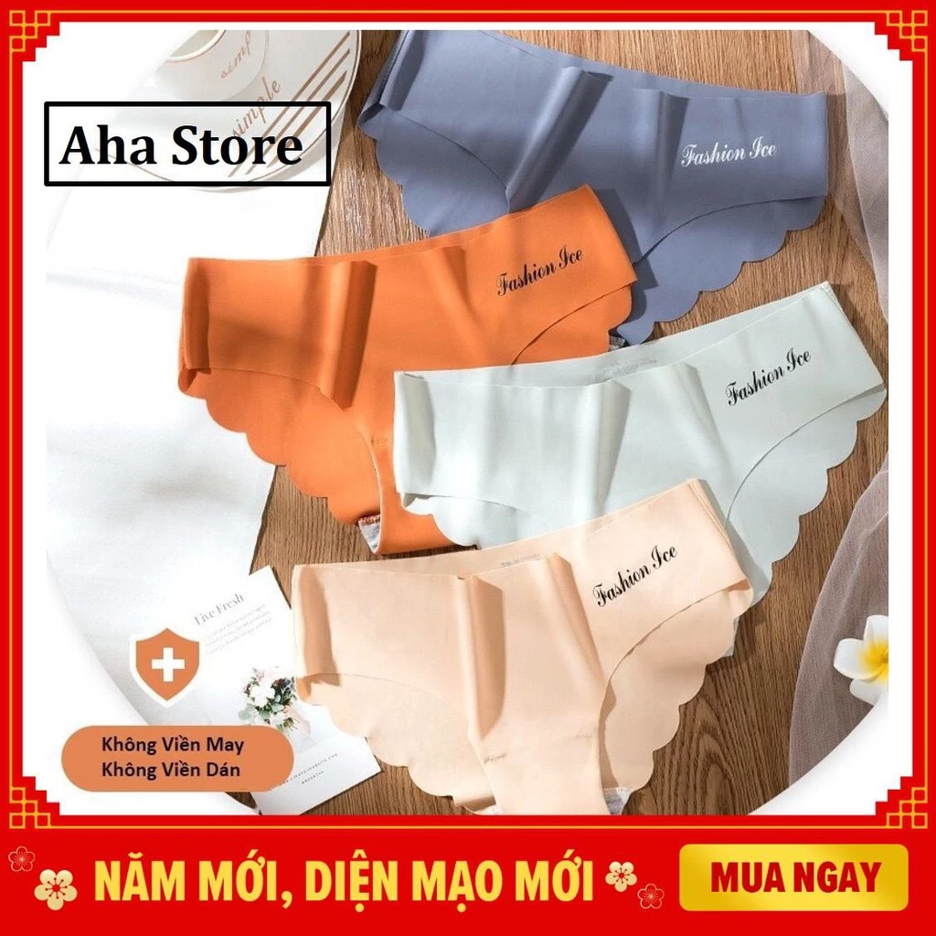 Combo 5 quần lót nữ su đúc lượn sóng chất THUN LẠNH không đường may mát dịu QS03