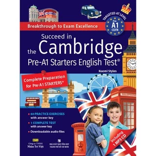 Sách - Succeed In The Cambridge Pre-A1 Starters English Test (Kèm 1 Đĩa MP3)