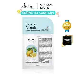 [MUA 5 GIẢM 50%] [HSD Trước T12/2024] Mặt Nạ Mờ Thâm & Sáng Da Chiết Xuất Chanh Vàng Ariul 7 Days Plus Mask Lemon 20 gr