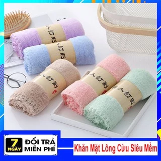 Khăn Mặt Lông Cừu Xuất Hàn Siêu Mềm Mại Siêu Thấm Hút Kích Thước 50x25cm