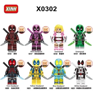 Đồ chơi giáo dục trẻ em Tron Gwen Squire Green Lantern Deadpool Lắp ráp các nhân vật khối xây dựng