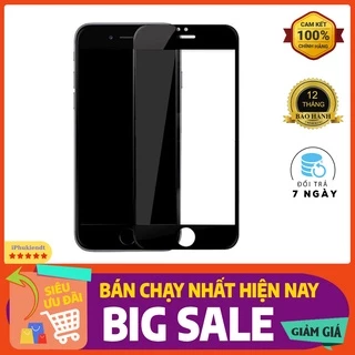 Kính cường lực full màn hình iphone 6 plus, 6s plus tặng kèm giấy lau