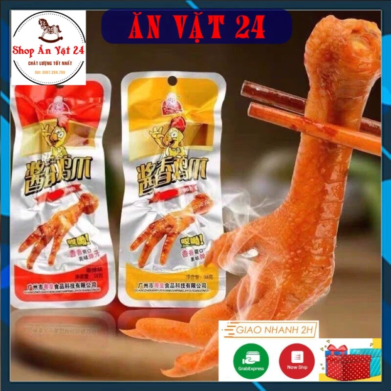 Chân Gà Cay Tứ Xuyên Màu Đỏ ❤️FREESHIP❤️ 1 Gói Chân Gà 32g Ăn Vặt Trung Quốc - Ăn Vặt 24