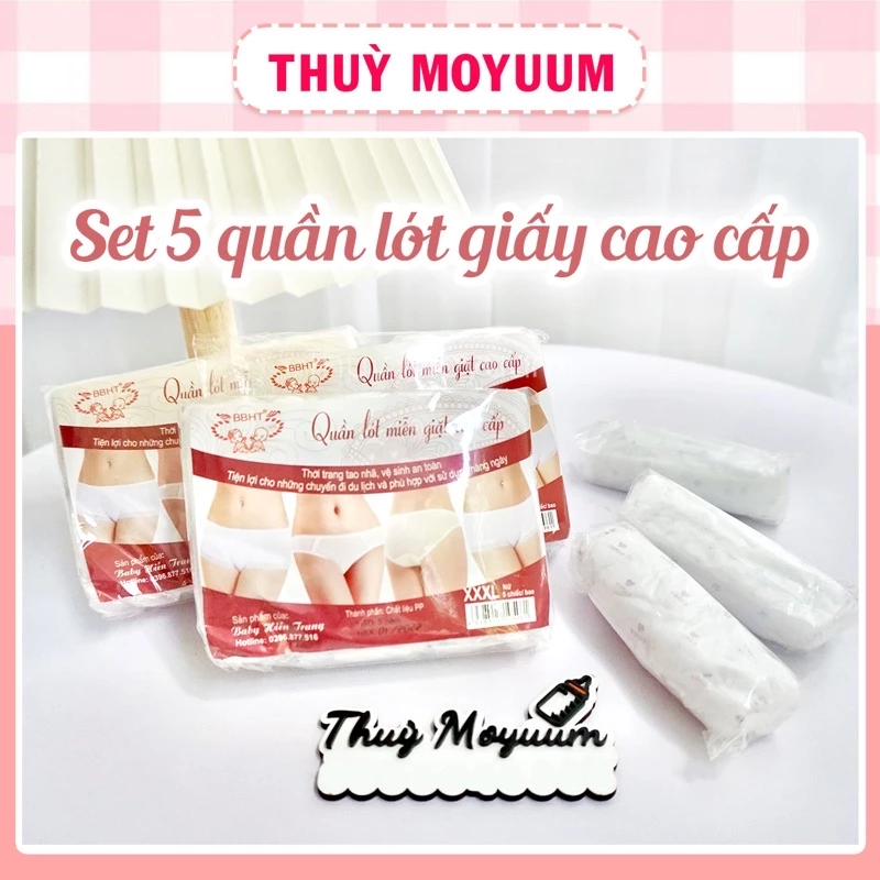 Set 5 quần lót giấy cho mẹ cao cấp Baby Hiền Trang