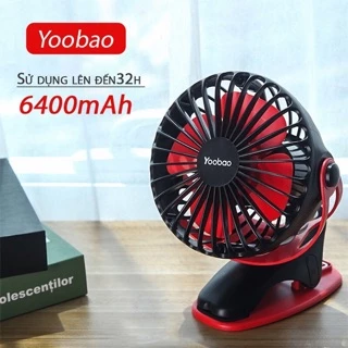 Quạt kẹp YOOBAO có thể xoay 360 độ kẹp xe , mang đi du lịch rất tiện dụng