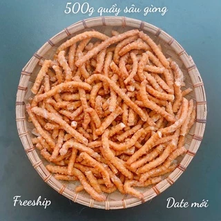 500Gr Quẩy Đường Gừng Ít Đường, Thơm Ngon, Giòn Xốp