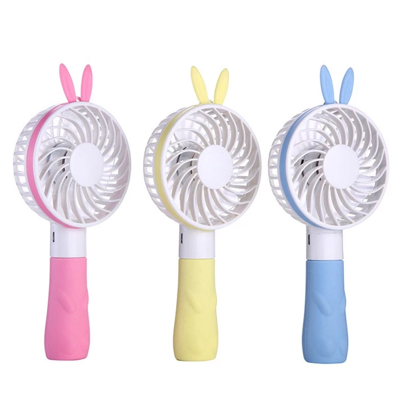 Quạt sạc 4 cánh mini Fan cầm tay siêu mát hình thú