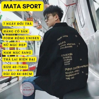 ÁO KHOÁC JEAN NAM IN CHỮ MÀU VÀNG NỔI BẬT SAU LƯNG MATA Sport