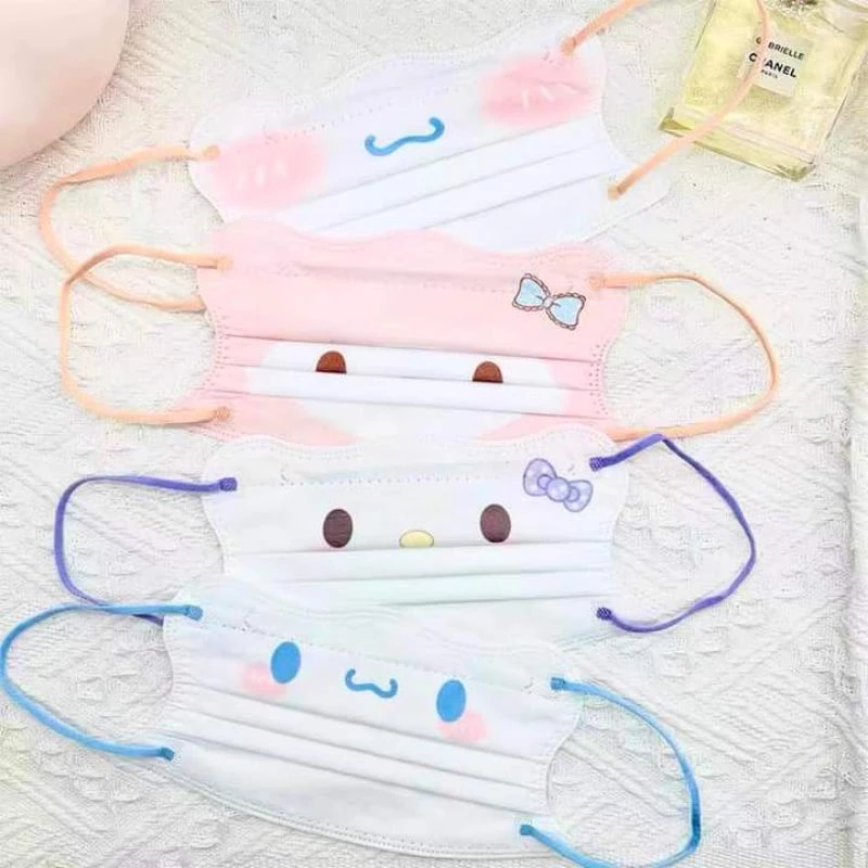 [ Set 5 Cái ] Khẩu Trang In Hình Dễ Thương Dành Cho Bé Và Người Lớn