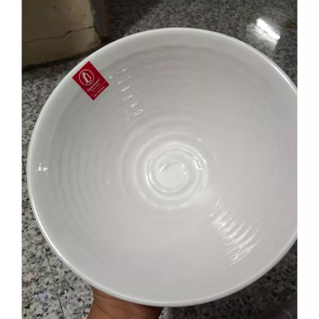 Combo 5 Tô Melamine Superware -Thái Lan - trắng viền -màu ngà nhám