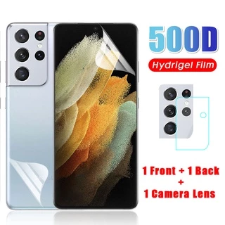 3 in 1 Full Màn Dán Film dẻo PPF Bảo Vệ Màn Hình + sau PPF Miếng dán màn hình + Kính Cường Lực Bảo Vệ Camera Cho Samsung Galaxy S23 S22 S21 Note 20 Ultra 10 Plus 5G