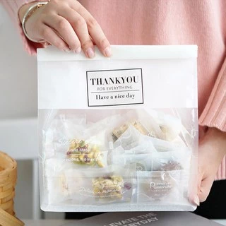Túi Giấy Kẽm Cuộn Đựng Sandwich & Bánh Kẹo ~ Trắng L (50 cái)