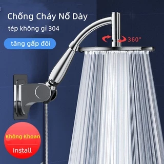 Đầu Vòi Hoa Sen 8 Inch Có Nút Bấm Dùng Cho Phòng Tắm Tiện Dụng