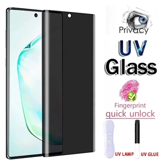 UV Kính cường lực chống nhìn trộm bảo vệ màn hình cho Samsung ss Galaxy S24 S23 S22 S21 S20 Ultra S10 Note 20 10 Ultra 4G 5G 2024