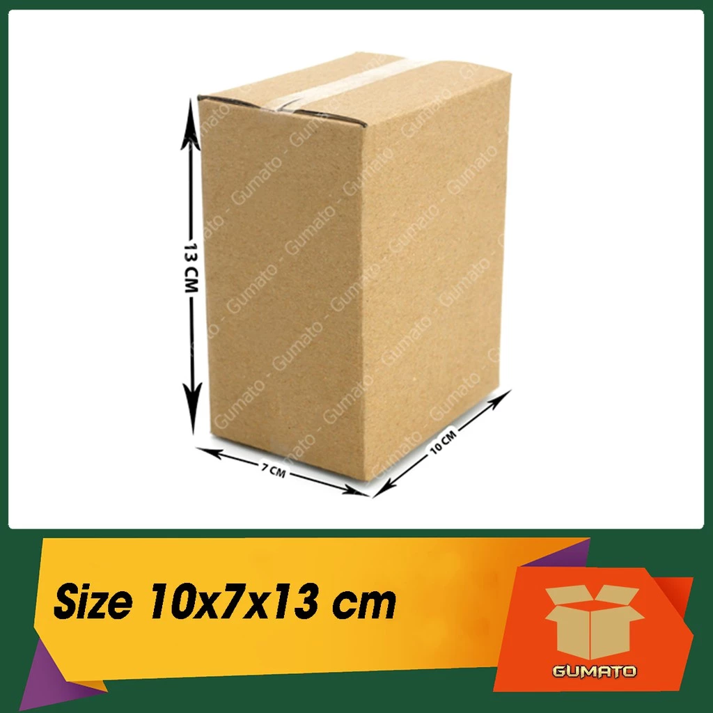 Size 10x7x13 cm, hộp giấy thùng carton gói hàng tại Gumato (Mã số P14)
