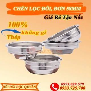 Chén Lọc Đôi, Đơn Máy Pha Cà Phê 58mm/ giỏ lọc 58mm  - Phụ Kiện & Linh Kiện Máy Pha Cafe.