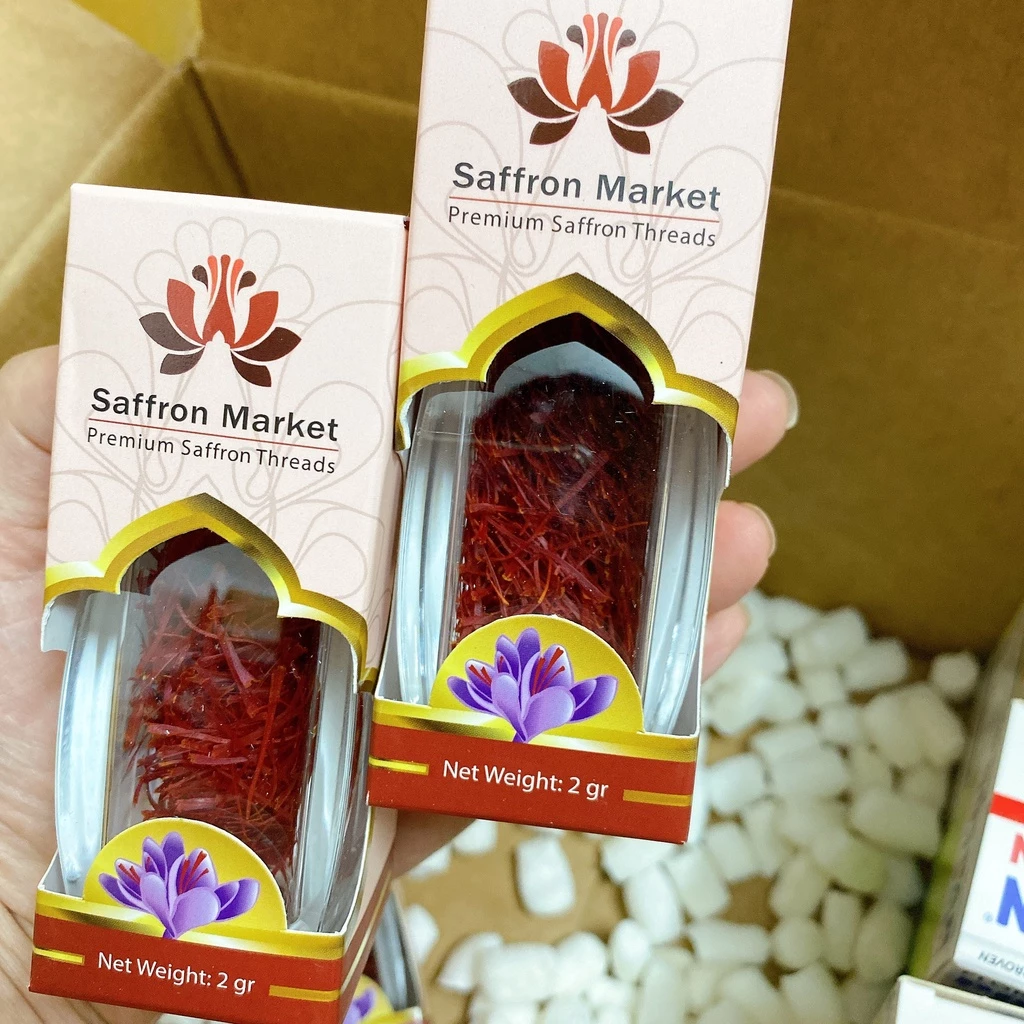 Nhụy hoa saffaron úc, nhụy hoa nghệ tây saffron market 2gr và 1gr úc,