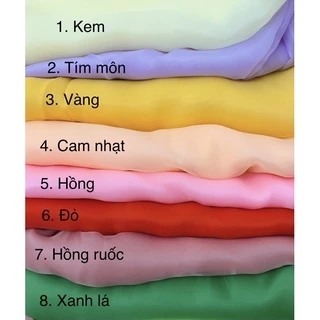 Voan kính mỹ phồng , màu đẹp , khổ vải 1,5mét