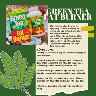 Viên uống giảm cân từ trà xanh Green Tea Fat Burner (Mỹ)