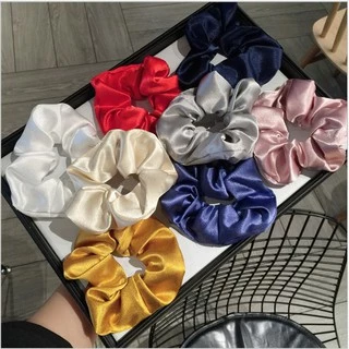 ( Ảnh thật ) Cột tóc Vải Scrunchies - dây buộc tóc vải các màu vintage ảnh thật K1054 K1048 K1049 K1050