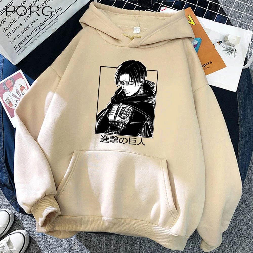 Áo Hoodie Tay Dài In Họa Tiết Anime Attack On Titan Phong Cách Hip Hop Cho Nam