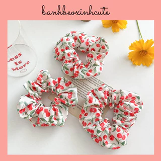 Scrunchies họa tiết cherry (bản vừa)