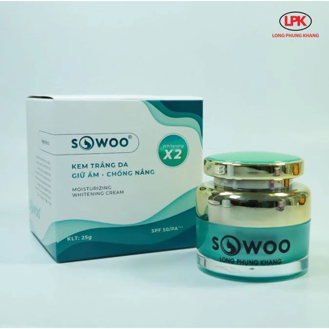 Kem Sowoo trắng da, giữ ẩm, chống nắng 25g