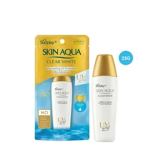 [Date 2025] Kem Sữa chống nắng Sunplay Skin Aqua Clear White dưỡng trắng cho da dầu SPF 50+, PA++++ 25g 55g