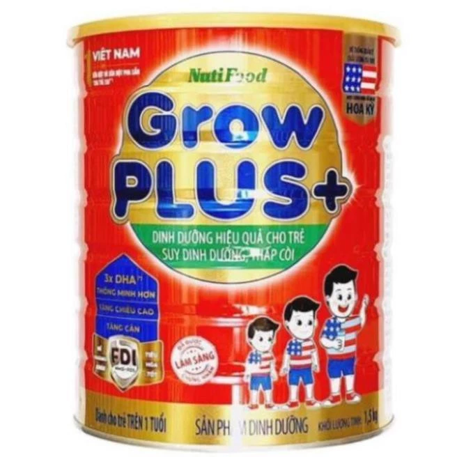 Sữa bột Nuti Grow Plus Đỏ 1,5kg ( Mẫu Mới )