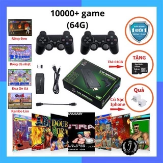 [Game stick 4K] Máy Chơi Game 4 Nút HDMI Không Dây Hơn 10000 Trò Chơi - Máy chơi game không dây thẻ nhớ 64G MG01