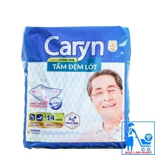 [CHÍNH HÃNG] Tấm Đệm Lót Mỏng Nhẹ Cho Người Già Caryn Bịch 14 Miếng (60 x 70cm, Cấu trúc 3 lớp thoáng khí)