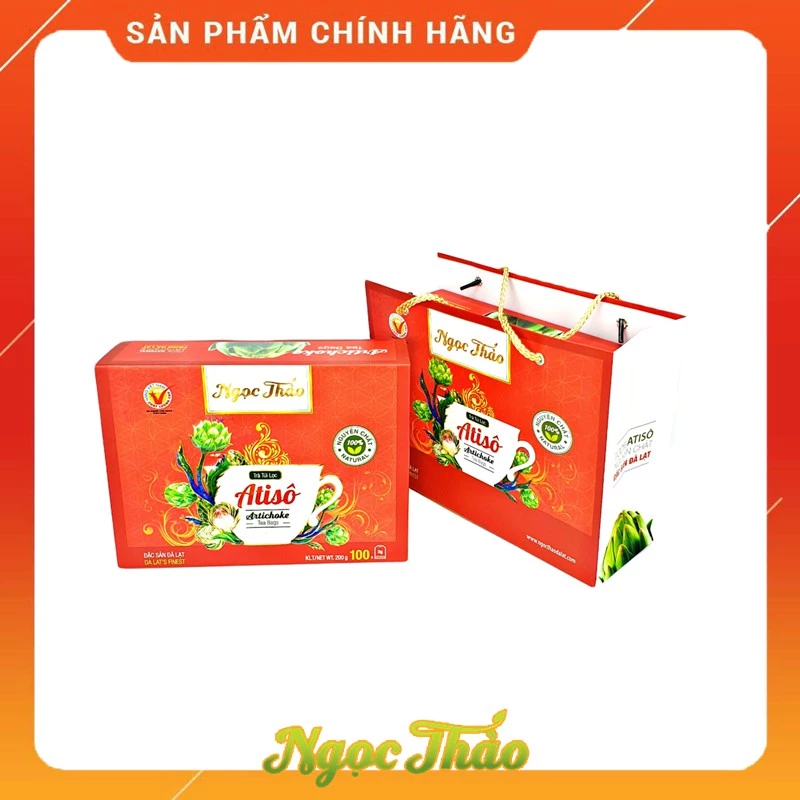 Hộp trà Atiso túi lọc Ngọc Thảo loại Cao cấp 100 túi lọc