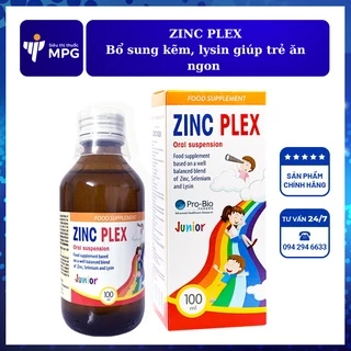 ZINC PLEX- Bổ sung kẽm và Lysin giúp trẻ ăn ngon tăng đề kháng