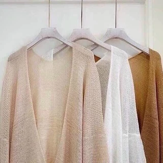 Áo Khoác Cardigan Len Mỏng Cho Nữ Phong Cách Ulzzang