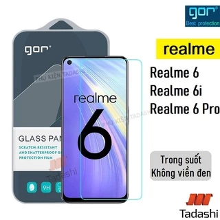 Kính cường lực Gor Realme 6/ Realme 6i, Realme 6 Pro Trong Suốt, Không Viền Đen Cao Cấp, 9H/ Vát 2.5D - Chính hãng Gor