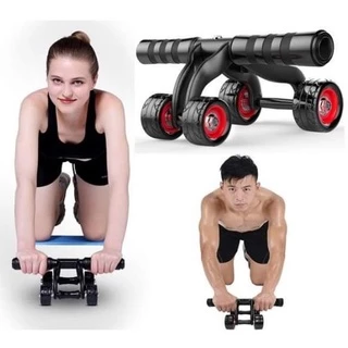 Con lăn tập bụng 4 bánh - dụng cụ tập cơ bụng tập thể dục gym tại nhà