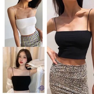 áo 2 dây nữ ❤️áo croptop nữ❤️ áo bra chất thun tăm co dãn về 2 màu