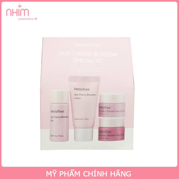 ( Sẵn- Auth) Set dưỡng da Innisfree Jeju Cherry Blossom mini