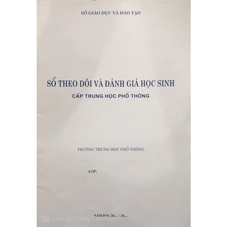 Sổ Theo Dõi Đánh Và Đánh Giá Cấp THPT