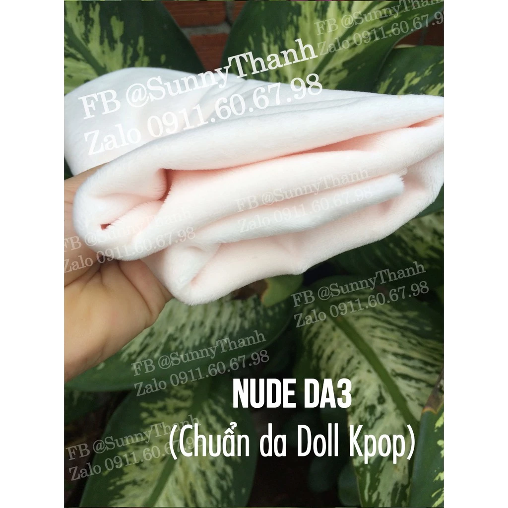 Vải MÀU DA DOLL TRẮNG HỒNG may body doll thần tượng Fansite màu chuẩn da Doll Kpop Fansite may doll nhồi bông NUDE DA 3